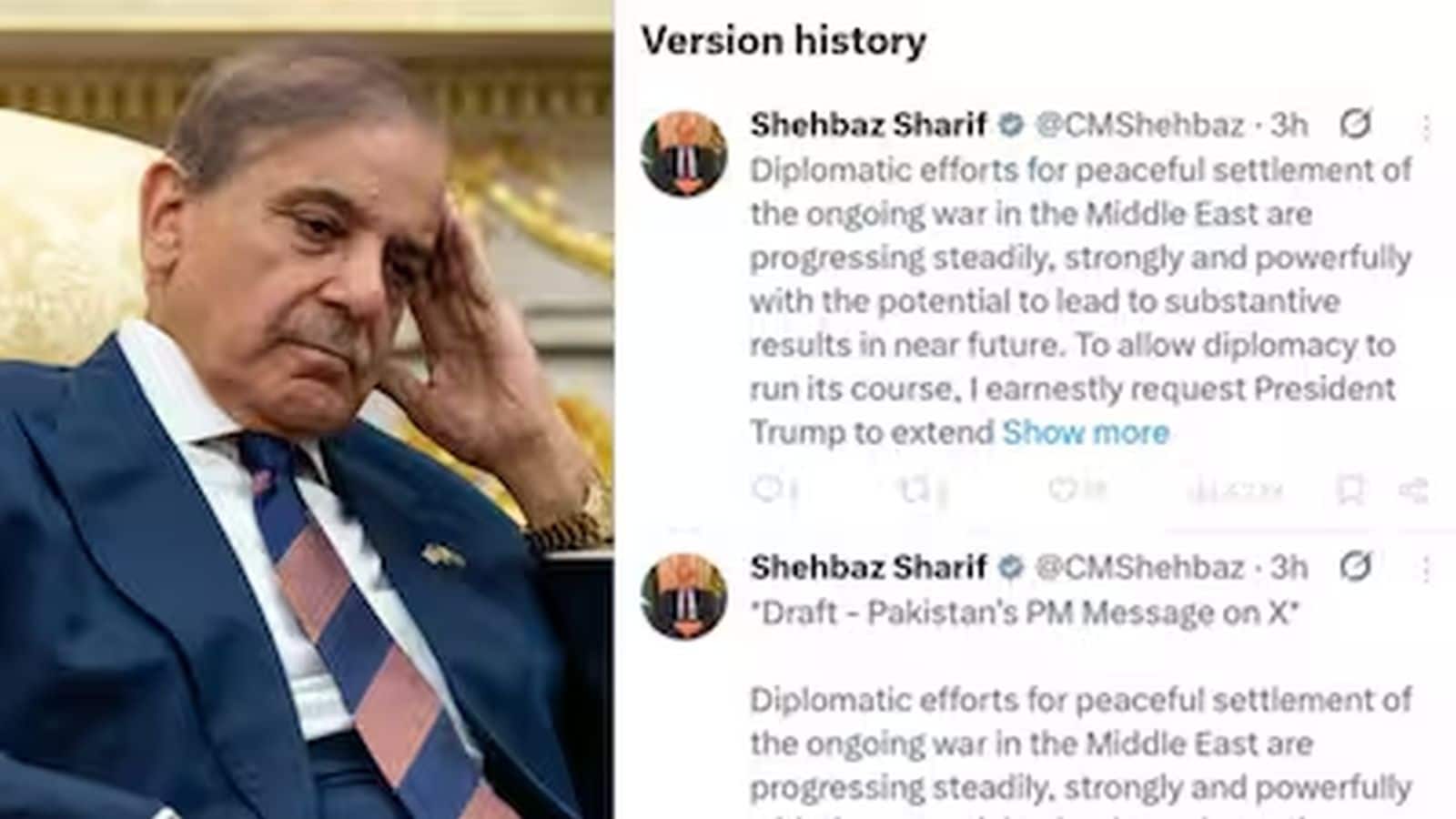 Shehbaz Sharif: क्या शहबाज शरीफ ने किसी और का लिखा X पर पोस्ट कर दिया? 'ड्राफ्ट' ट्वीट को लेकर पाकिस्तानी PM की फजीहत