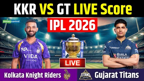 GT vs KKR IPL 2026 Match Live Score: दो ओवर में लगे दो झटके, कप्तान रहाणे के बाद रघुवंशी आउट
