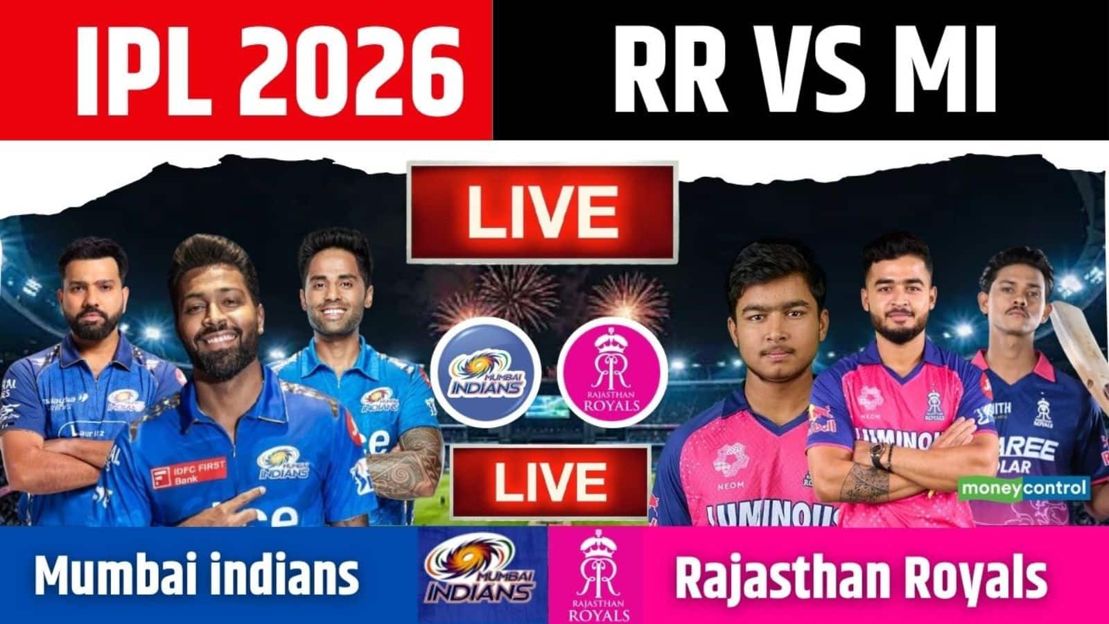 RR vs MI IPL 2026 Match Live Score: मुंबई की कप्तानी करेंगे हार्दिक पांड्या? जानें क्या है अपडेट