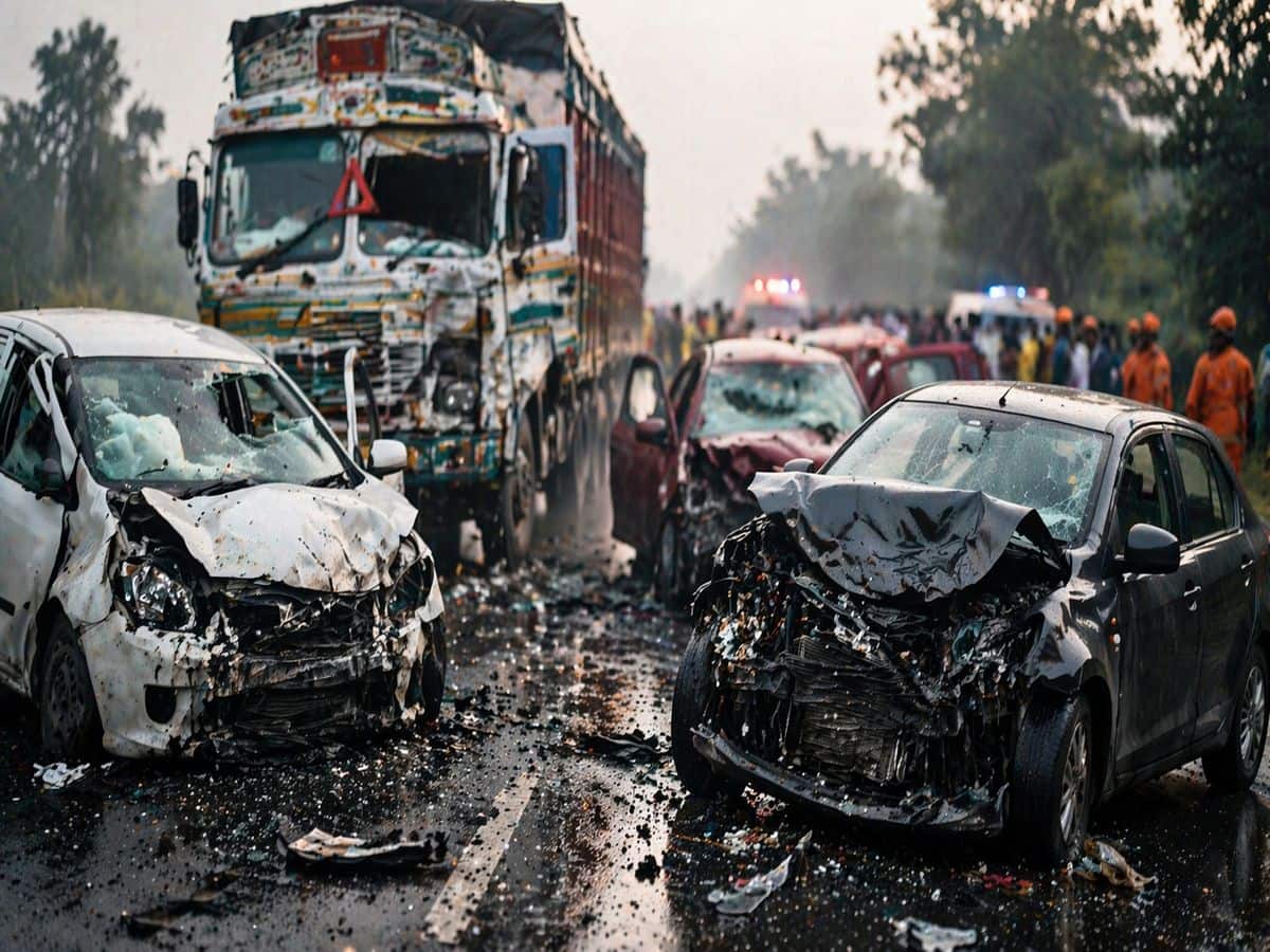UP Road Accident: यूपी के हापुड़ में दर्दनाक सड़क हादसा! बस और ट्रक की टक्कर में 6 लोगों की मौत, कई घायल