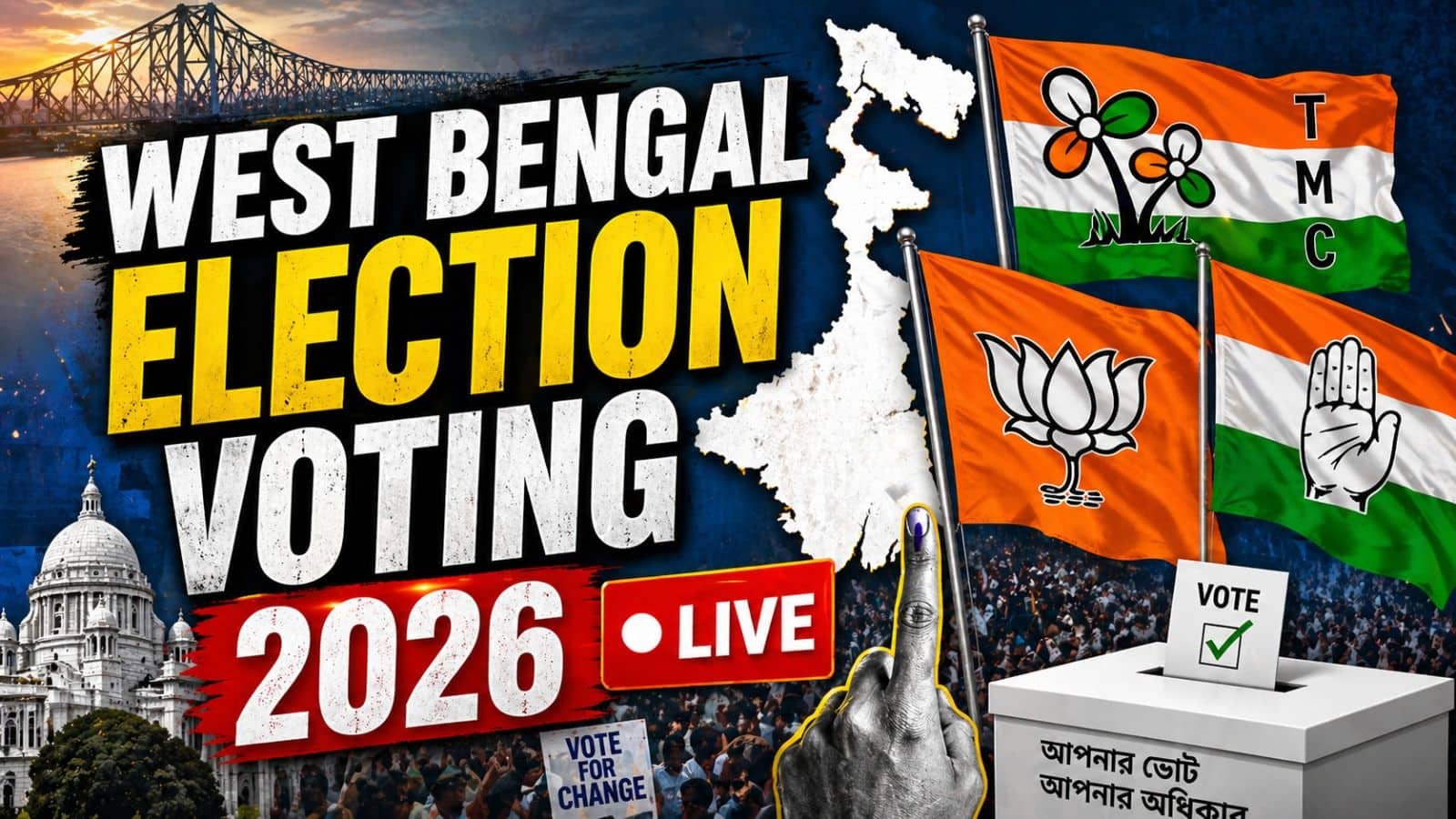West Bengal Election Voting 2026 Live: 'TMC ने वोटों में हेराफेरी करने के लिए 750 नकली उंगलियां खरीदीं'; BJP का ममता की पार्टी पर सनसनीखेज आरोप