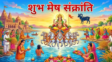 Mesh Sankranti 2026 Today: आज 14 अप्रैल, मंगलवार का दिन खगोलीय और ज्योतिषीय दृष्टि से यह बेहद महत्वपूर्ण है। आज सूर्य का राशि परिवर्तन यानी सूर्य संक्रांति हो रही है। इस संक्रांति का सीधा असर मिथुन राशि के जातकों की आर्थिक और सामाजिक स्थिति पर पड़ेगा। आइए जानें 
Photo Credit: AI Generated