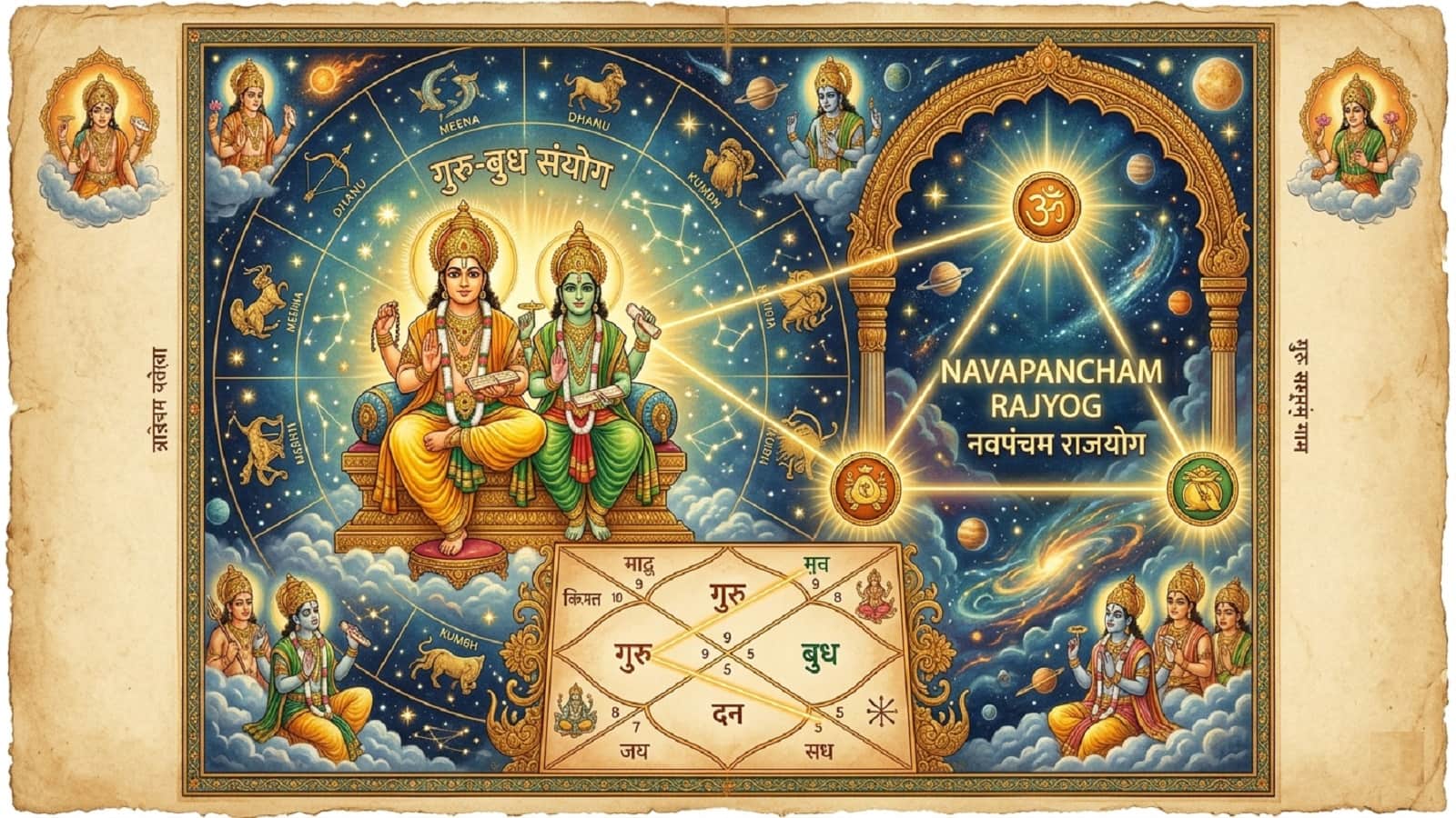 Navpancham Rajyog 2026:बुध-बृहस्पति के संयोग से बना है नवपंचम राजयोग, इन 5 राशियों के चल रहे हैं अच्छे दिन