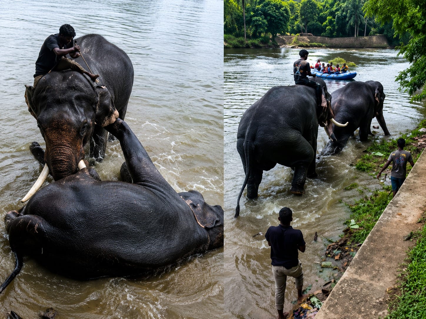 Elephant Clash Video: आपस में भिड़े दो हाथी और उनमें से एक गिर गया पास खड़ी महिला पर! खौफनाक वीडियो आया सामने Elephant Clash Video: आपस में भिड़े दो हाथी और उनमें से एक गिर गया पास खड़ी महिला पर! खौफनाक वीडियो आया सामने