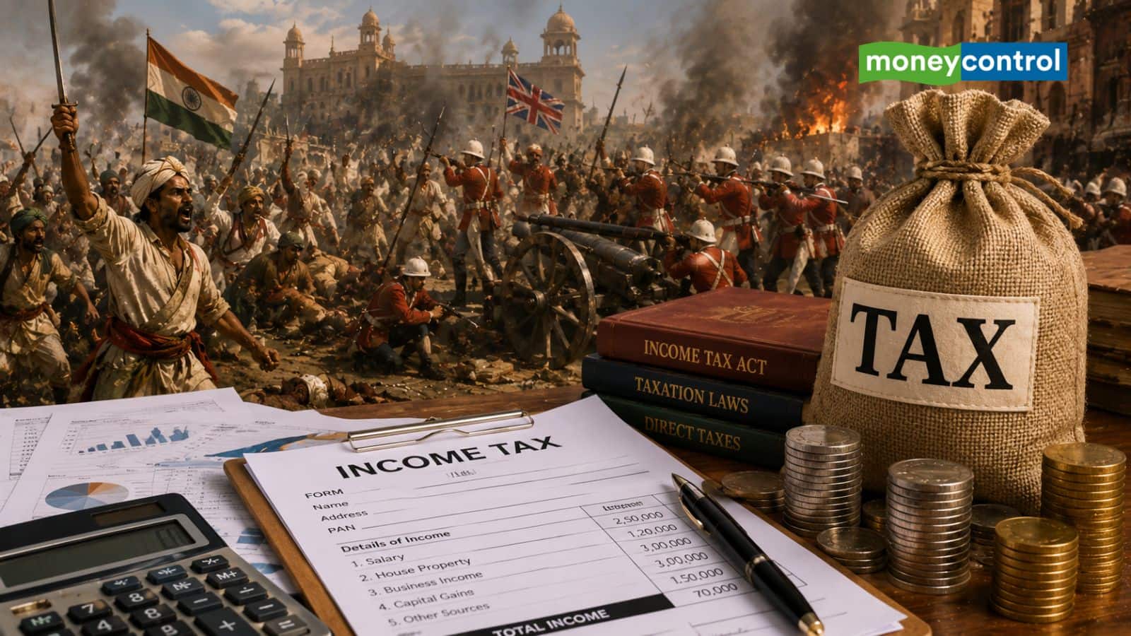भारत में पहली बार 1860 में लगा था इनकम टैक्स, 1857 की क्रांति की वजह से हुई थी शुरुआत; जानिए पूरी कहानी भारत में पहली बार 1860 में लगा था इनकम टैक्स, 1857 की क्रांति की वजह से हुई थी शुरुआत; जानिए पूरी कहानी