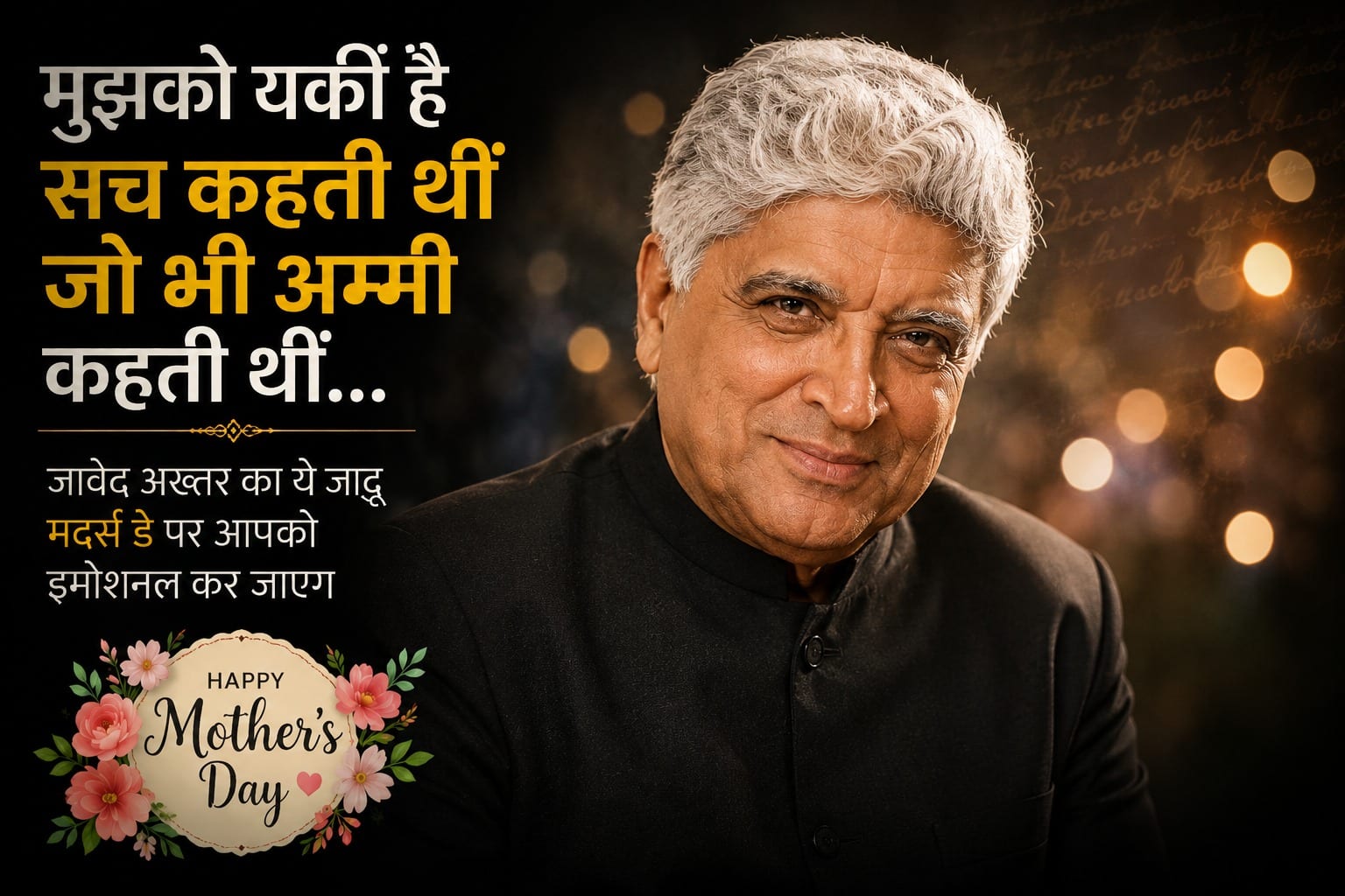 Mothers day 2026: मुझको यकीं है सच कहती थीं जो भी अम्मी कहती थीं...जावेद अख्तर का ये जादू मदर्स डे पर आपको इमोशनल कर जाएगा