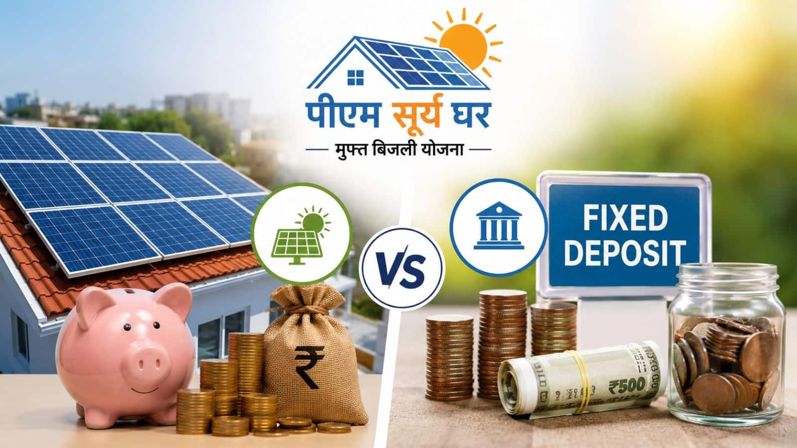 1 लाख रुपये की FD कराएं या उससे घर की छत पर सोलर लगवाएं? कहां मिलेगा सबसे तगड़ा रिटर्न, समझिए पूरा गणित 1 लाख रुपये की FD कराएं या उससे घर की छत पर सोलर लगवाएं? कहां मिलेगा सबसे तगड़ा रिटर्न, समझिए पूरा गणित