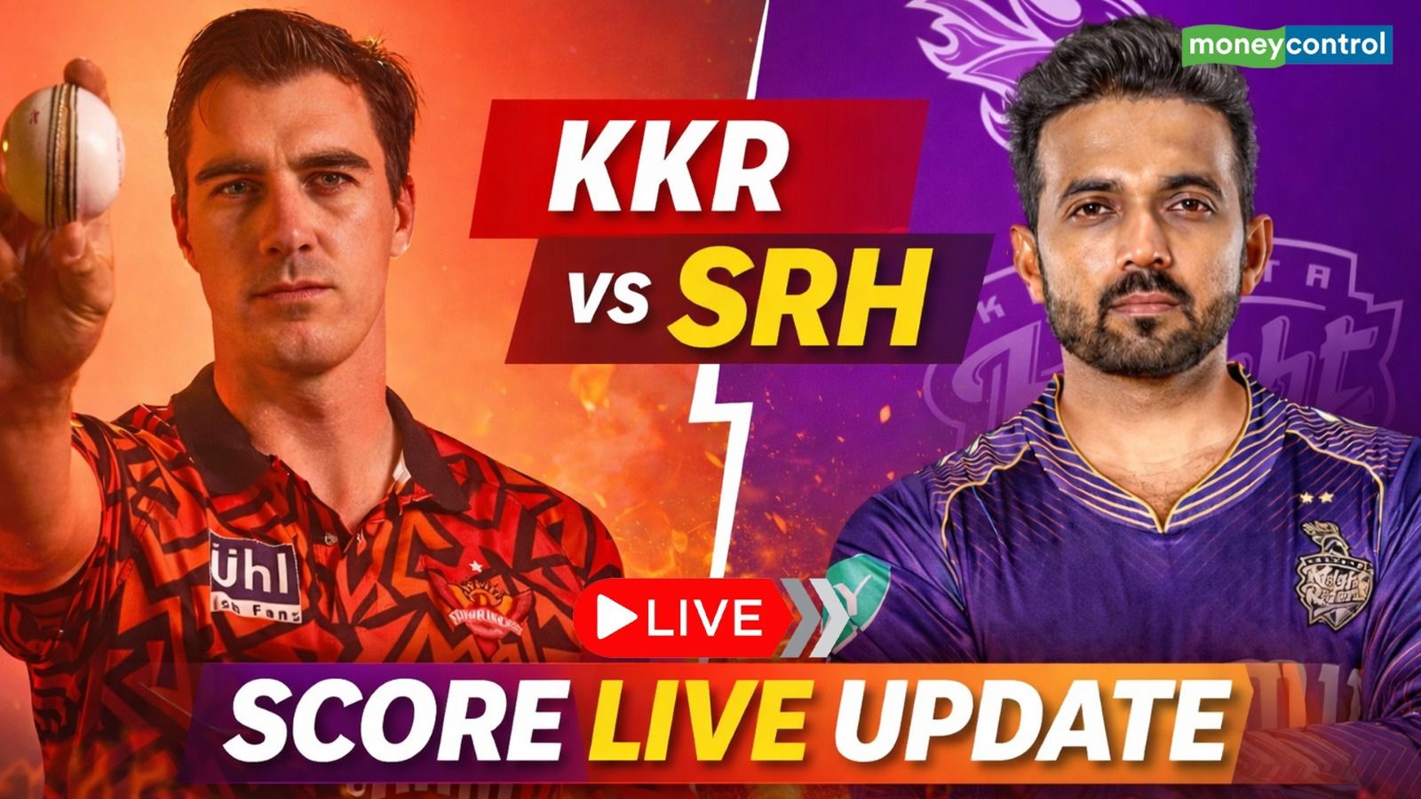 SRH vs KKR IPL 2026 Match Live Score: टारगेट का पीछा करने उतरी केकेआर, अजिंक्य रहाणे-फिन एलन की जोड़ी क्रीज पर