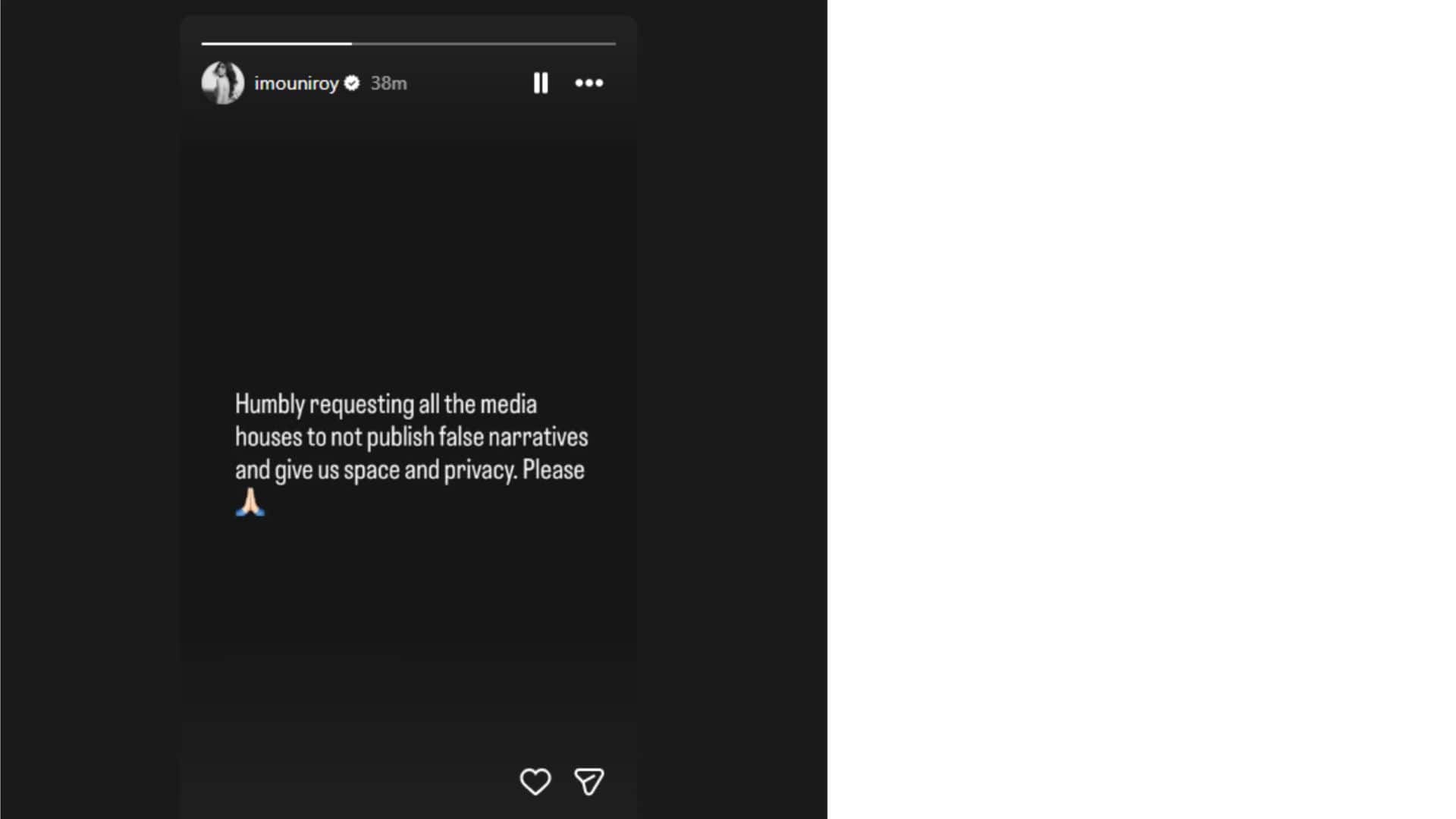 mouni roy statement