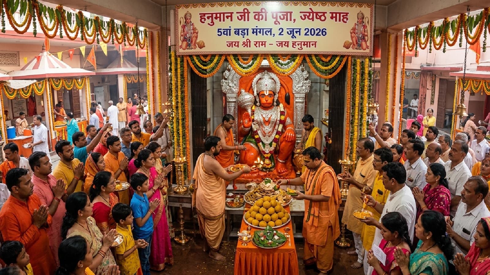 5th Bada Mangal 2026: ज्येष्ठ का 5वां बड़ा मंगल आज, जानें बजरंगबली को प्रसन्न करने के अचूक उपाय, पूजा विधि और मुहूर्त 5th Bada Mangal 2026: ज्येष्ठ का 5वां बड़ा मंगल आज, जानें बजरंगबली को प्रसन्न करने के अचूक उपाय, पूजा विधि और मुहूर्त