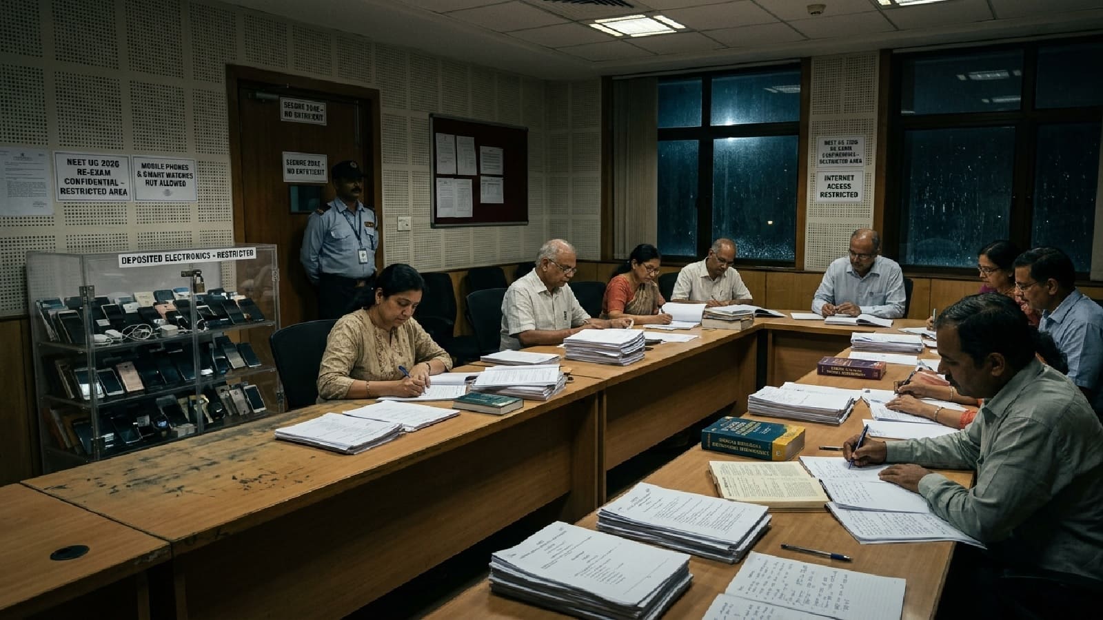 NEET re-exam 2026: अब एनटीए के लॉकडाउन में रहेंगे नीट पेपर सेट करने वाले गुरुजी, मोबाइल, इंटरनेट और स्मार्ट वॉच पर पाबंदी NEET re-exam 2026: अब एनटीए के लॉकडाउन में रहेंगे नीट पेपर सेट करने वाले गुरुजी, मोबाइल, इंटरनेट और स्मार्ट वॉच पर पाबंदी