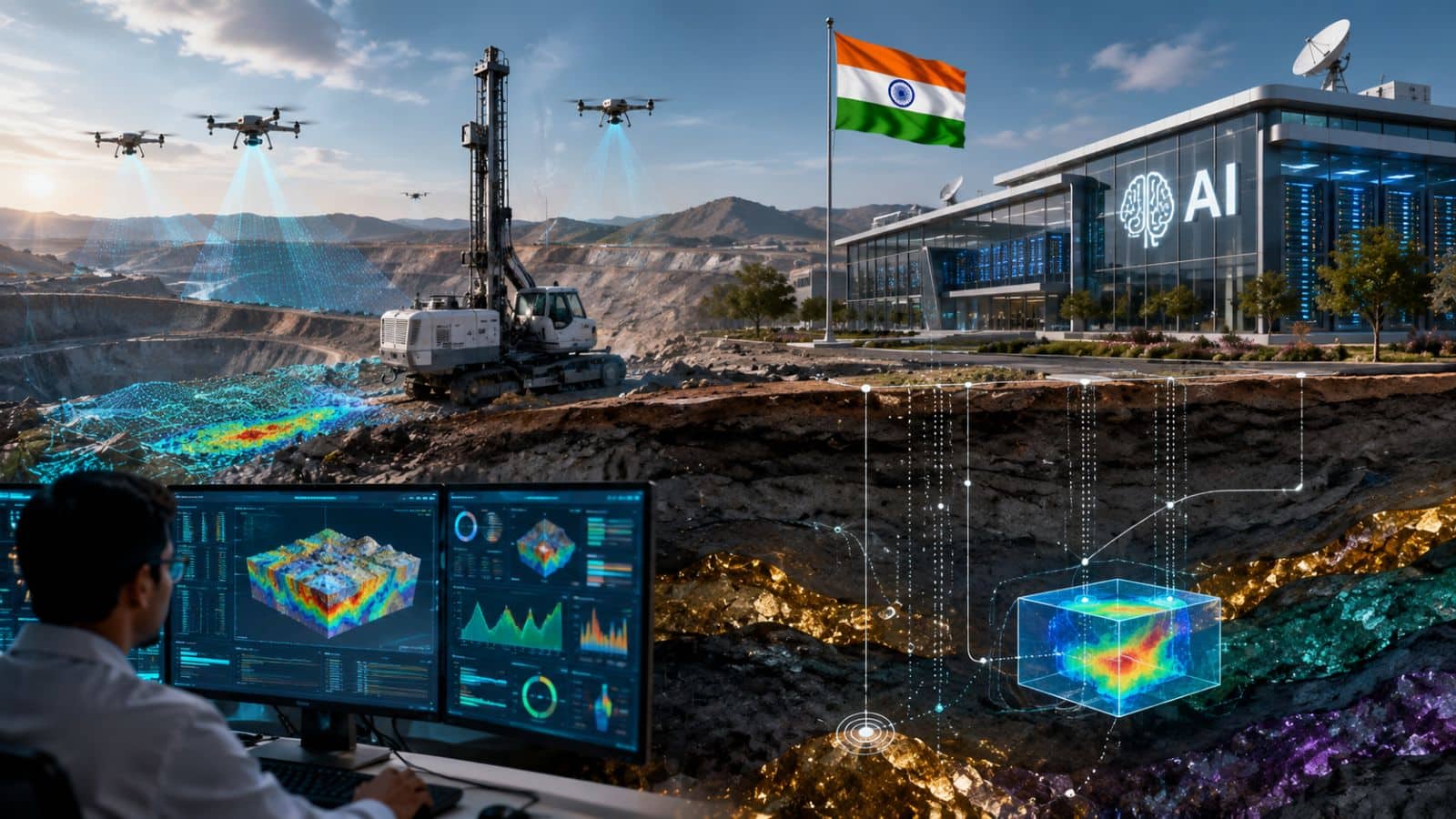 अब हथौड़े से नहीं, एल्गोरिदम से होगी खुदाई! भारत बना रहा ₹100 करोड़ का AI सेंटर, पाताल से खोज निकालेगा छिपा हुआ खजाना अब हथौड़े से नहीं, एल्गोरिदम से होगी खुदाई! भारत बना रहा ₹100 करोड़ का AI सेंटर, पाताल से खोज निकालेगा छिपा हुआ खजाना