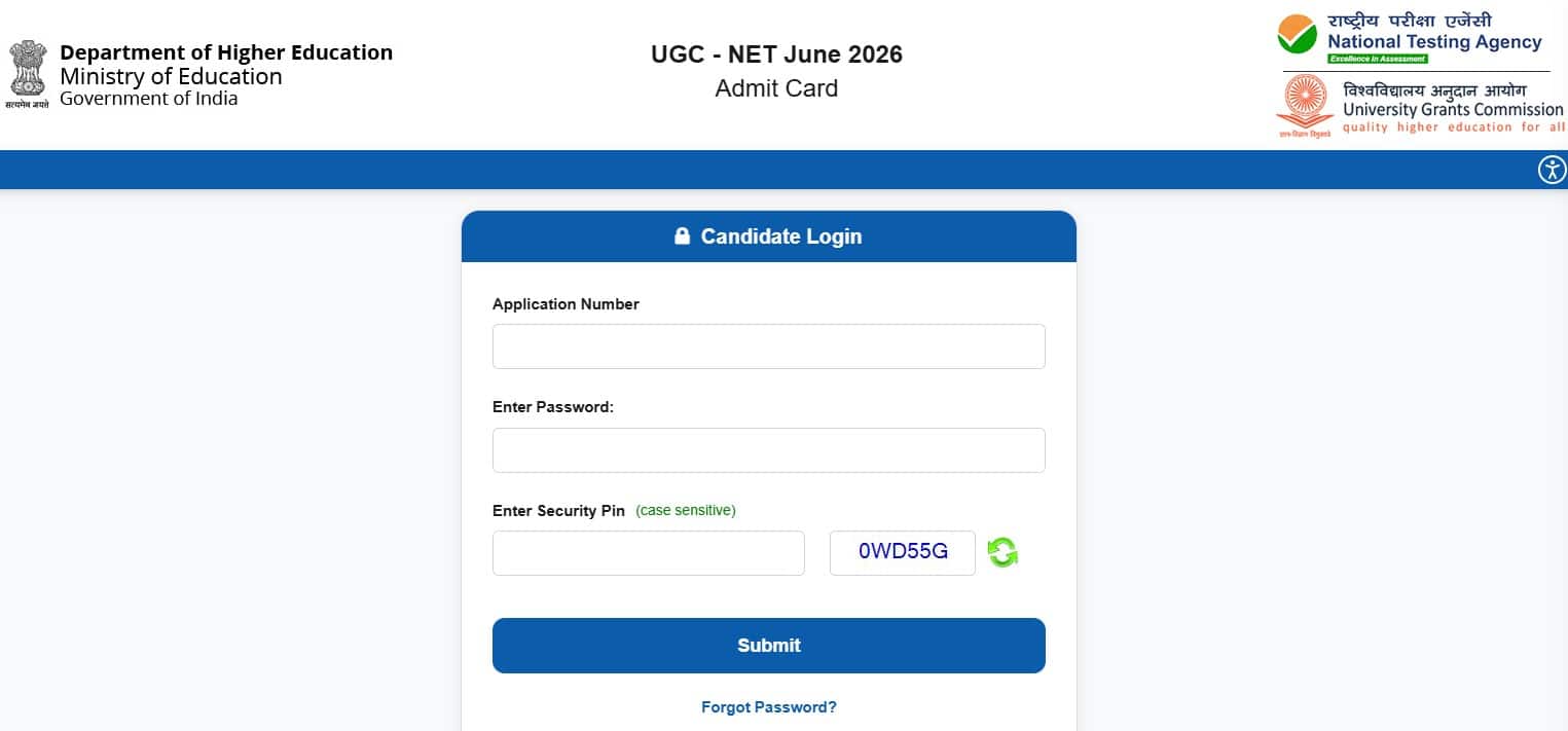 UGC NET Admit card 2026: एनटीए ने जारी किया प्रवेश पत्र, आधिकारिक वेबसाइट से लॉगइन क्रेडेंशियल डाल कर डाउनलोड करें UGC NET Admit card 2026: एनटीए ने जारी किया प्रवेश पत्र, आधिकारिक वेबसाइट से लॉगइन क्रेडेंशियल डाल कर डाउनलोड करें