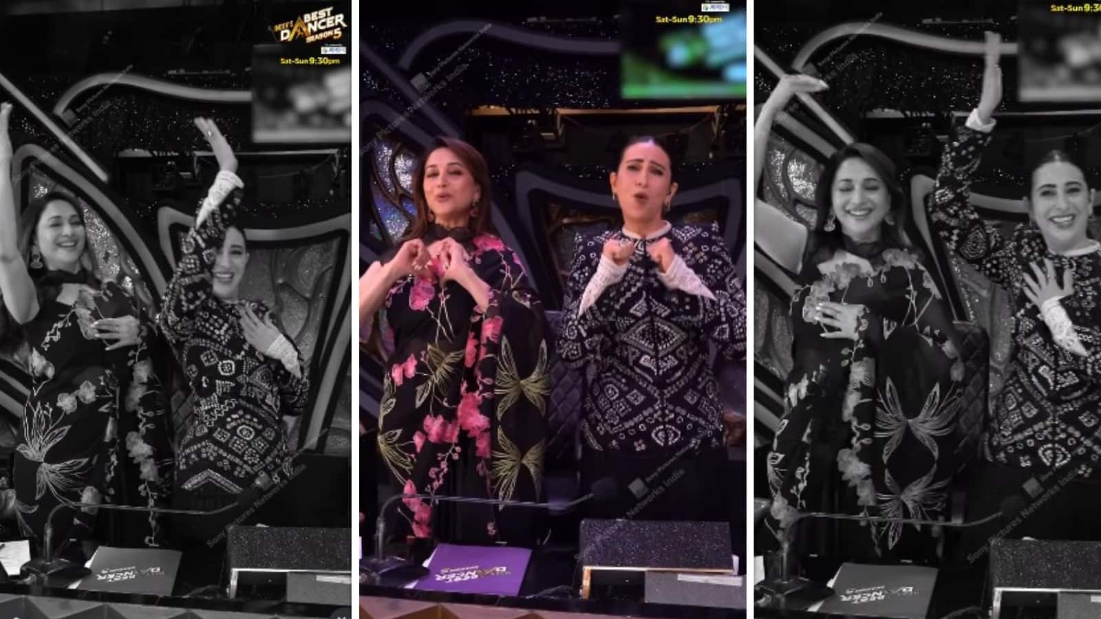 Madhuri Dixit-Karisma Kapoor: आइकॉनिक सॉन्ग दिल ले गई-ले गई पर थिरकीं माधुरी-करिश्मा, हुक स्टेप देख फैंस हुए दीवाने Madhuri Dixit-Karisma Kapoor: आइकॉनिक सॉन्ग दिल ले गई-ले गई पर थिरकीं माधुरी-करिश्मा, हुक स्टेप देख फैंस हुए दीवाने