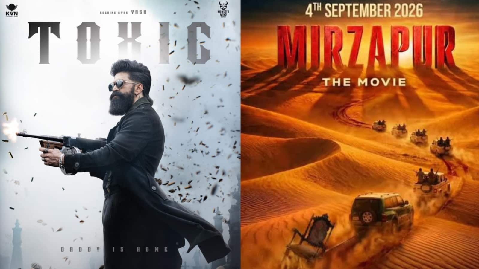 Upcoming Movies: अगस्त-सितंबर में सिनेमाघरों की होगी चांदी, 'टॉक्सिक' और 'मिर्जापुर द मूवी' बैक टू बैक देंगी दस्तक Upcoming Movies: अगस्त-सितंबर में सिनेमाघरों की होगी चांदी, 'टॉक्सिक' और 'मिर्जापुर द मूवी' बैक टू बैक देंगी दस्तक