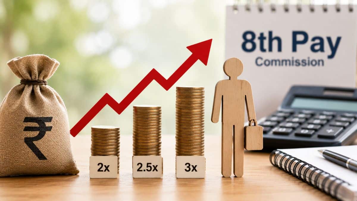 8th Pay Commission: फिटमेंट फैक्टर 2, 2.5 या 3 होने से आपकी सैलरी कितनी बढ़ जाएगी? जानिए पूरा कैलकुलेशन 8th Pay Commission: फिटमेंट फैक्टर 2, 2.5 या 3 होने से आपकी सैलरी कितनी बढ़ जाएगी? जानिए पूरा कैलकुलेशन