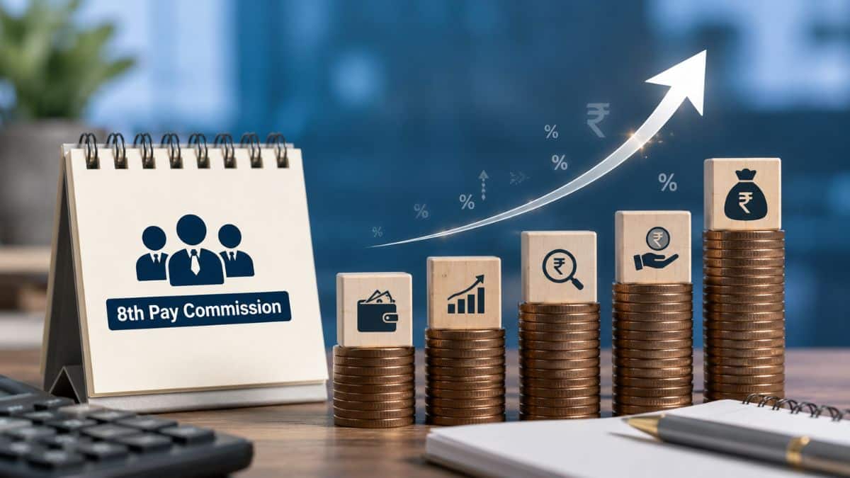 8th Pay Commission: 7वें वेतन आयोग के इस गणित से समझिए इस बार कितनी बढ़ेगी आपकी सैलरी? ये बड़े सबक तय करेंगे नई पे स्केल 8th Pay Commission: 7वें वेतन आयोग के इस गणित से समझिए इस बार कितनी बढ़ेगी आपकी सैलरी? ये बड़े सबक तय करेंगे नई पे स्केल
