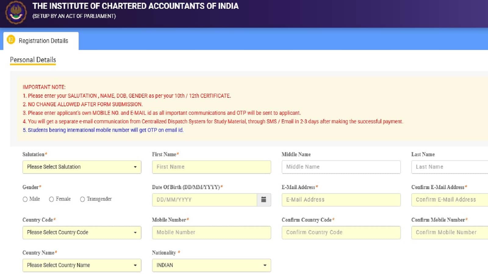 ICAI CA Final Registration 2026: सीए फाइनल नवंबर परीक्षा के लिए icai.org पर रजिस्ट्रेशन शुरू, ऐसे करें अप्लाई ICAI CA Final Registration 2026: सीए फाइनल नवंबर परीक्षा के लिए icai.org पर रजिस्ट्रेशन शुरू, ऐसे करें अप्लाई