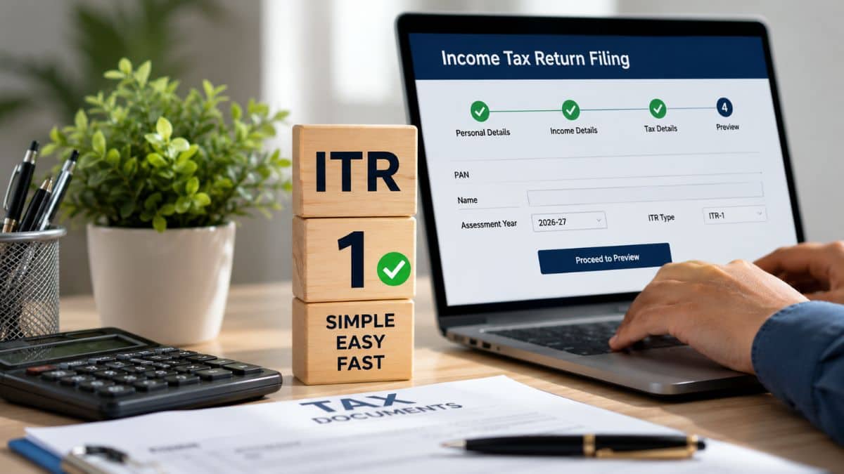 ITR Filing 2026: नौकरीपेशा लोगों के लिए बड़ी राहत! अब ITR-2 की जगह बेहद आसानी से भरें ITR-1, जानें ये नया नियम ITR Filing 2026: नौकरीपेशा लोगों के लिए बड़ी राहत! अब ITR-2 की जगह बेहद आसानी से भरें ITR-1, जानें ये नया नियम