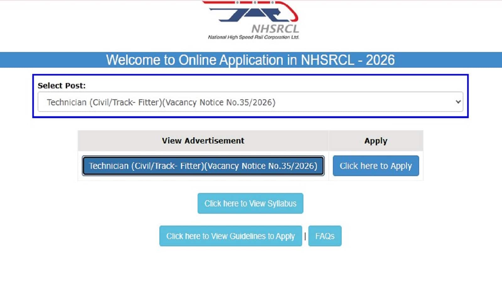 NHSRCL Recruitment 2026: बुलेट ट्रेन परियोजना से जुड़ना चाहते हैं तो एनएचएसआरसीएल में भर्ती के लिए करें आवेदन, लाख रुपये मिलेगी सैलरी NHSRCL Recruitment 2026: बुलेट ट्रेन परियोजना से जुड़ना चाहते हैं तो एनएचएसआरसीएल में भर्ती के लिए करें आवेदन, लाख रुपये मिलेगी सैलरी