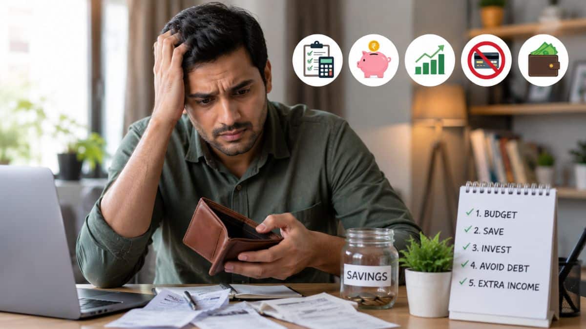 महीना खत्म होने से पहले खत्म हो जाती है सैलरी? अपनाएं ये 5 सीक्रेट टिप्स, जो बनाएंगी आपको फाइनेंशियली स्ट्रॉन्ग महीना खत्म होने से पहले खत्म हो जाती है सैलरी? अपनाएं ये 5 सीक्रेट टिप्स, जो बनाएंगी आपको फाइनेंशियली स्ट्रॉन्ग
