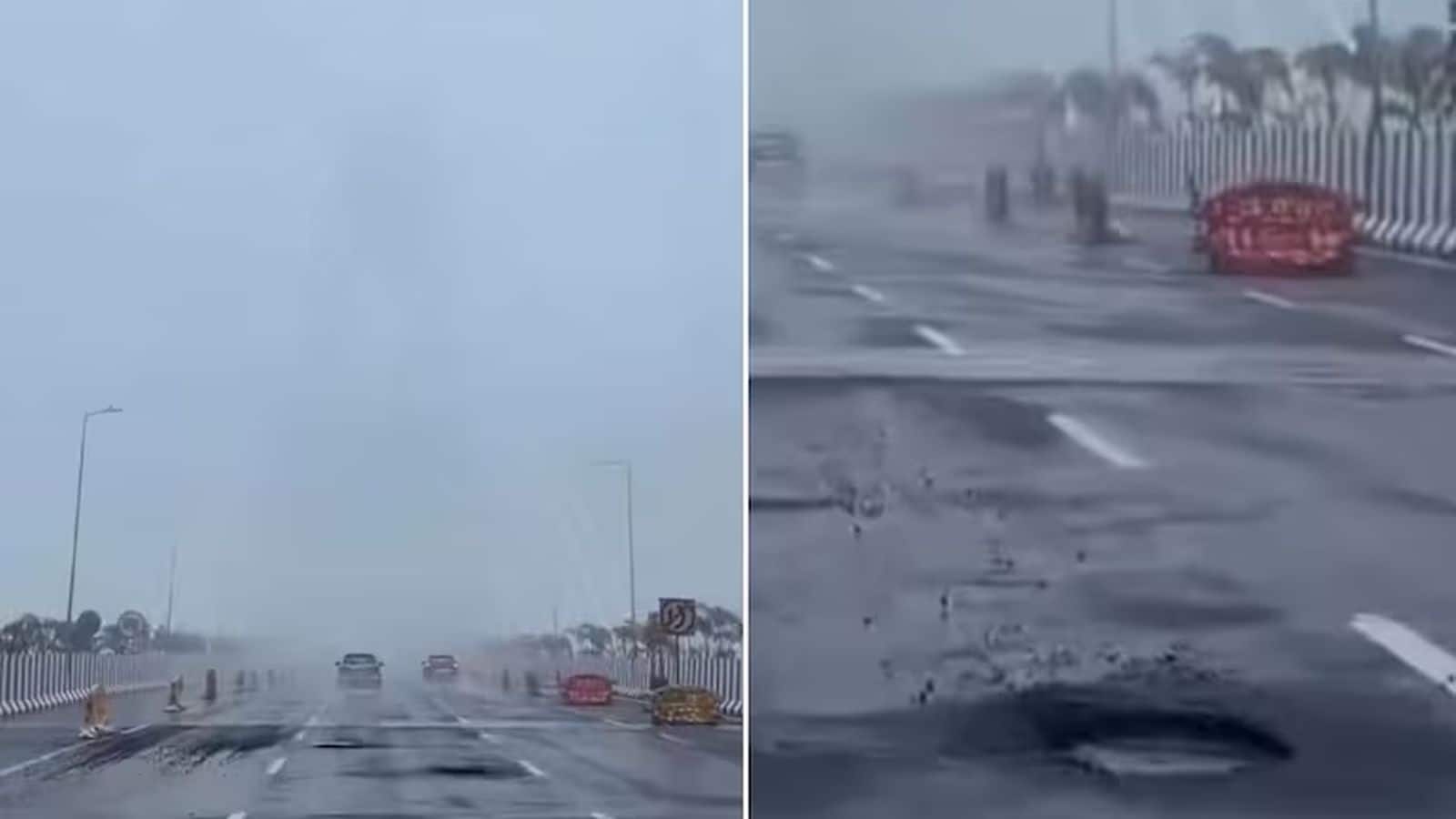 Pune-Mumbai Expressway: बारिश की पहली फुहार में ही उखड़ने लगी ₹6,695 करोड़ की एक्सप्रेसवे, लैंडस्लाइड के कारण पुणे-मुंबई 'मिसिंग लिंक' पर दिखे गड्ढेनुमा पैच Pune-Mumbai Expressway: बारिश की पहली फुहार में ही उखड़ने लगी ₹6,695 करोड़ की एक्सप्रेसवे, लैंडस्लाइड के कारण पुणे-मुंबई 'मिसिंग लिंक' पर दिखे गड्ढेनुमा पैच