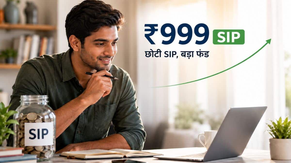 SIP Calculator: म्यूचुअल फंड में ₹999 की छोटी SIP से तैयार होगा लाखों का फंड, देखें 10, 15 और 25 साल का कैलकुलेशन SIP Calculator: म्यूचुअल फंड में ₹999 की छोटी SIP से तैयार होगा लाखों का फंड, देखें 10, 15 और 25 साल का कैलकुलेशन