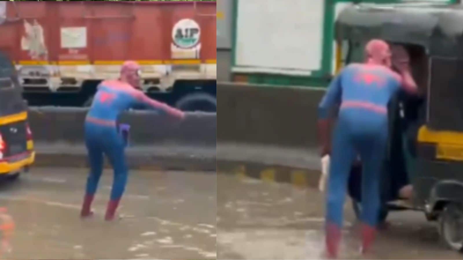 Viral Video: बारिश में जब थम गया ट्रैफिक, तब सड़क पर उतरा ‘स्पाइडर-मैन’, इंटरनेट पर मचा बवाल Viral Video: बारिश में जब थम गया ट्रैफिक, तब सड़क पर उतरा ‘स्पाइडर-मैन’, इंटरनेट पर मचा बवाल