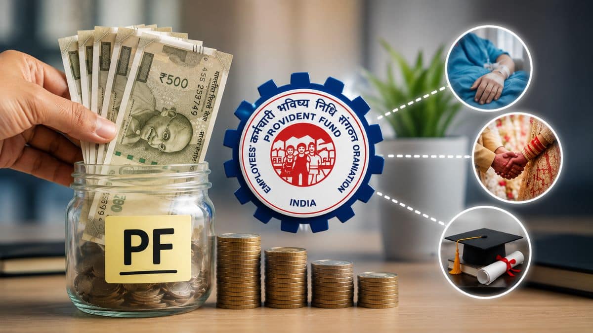 बड़ी खबर! पीएफ से पैसे निकालने के बदले नियम! जानिए बीमारी, शादी या पढ़ाई के लिए कितनी बार मिलेगा एडवांस कैश बड़ी खबर! पीएफ से पैसे निकालने के बदले नियम! जानिए बीमारी, शादी या पढ़ाई के लिए कितनी बार मिलेगा एडवांस कैश