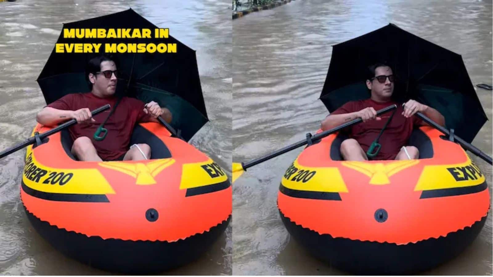 बारिश से मुंबई का बुरा हाल! सड़क पर नाव लेकर निकला एक्टर, वीडियो हुआ वायरल बारिश से मुंबई का बुरा हाल! सड़क पर नाव लेकर निकला एक्टर, वीडियो हुआ वायरल