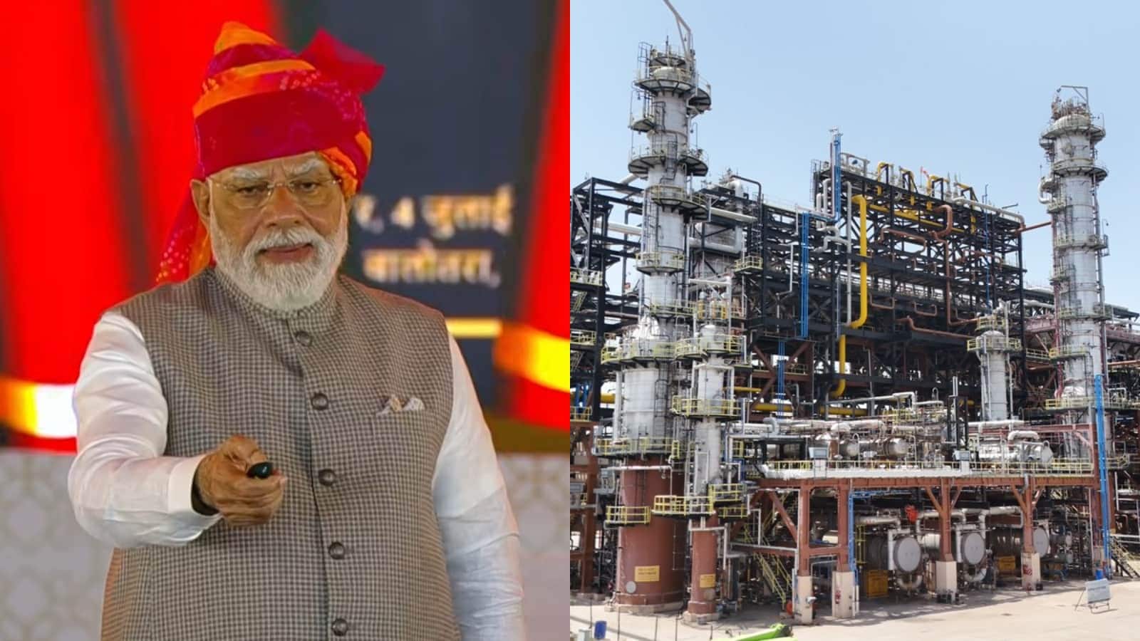 PM मोदी ने राजस्थान को दी बड़ी सौगात, ₹79,450 करोड़ की ग्रीनफील्ड रिफाइनरी-पेट्रोकेमिकल हब का किया उद्घाटन PM मोदी ने राजस्थान को दी बड़ी सौगात, ₹79,450 करोड़ की ग्रीनफील्ड रिफाइनरी-पेट्रोकेमिकल हब का किया उद्घाटन