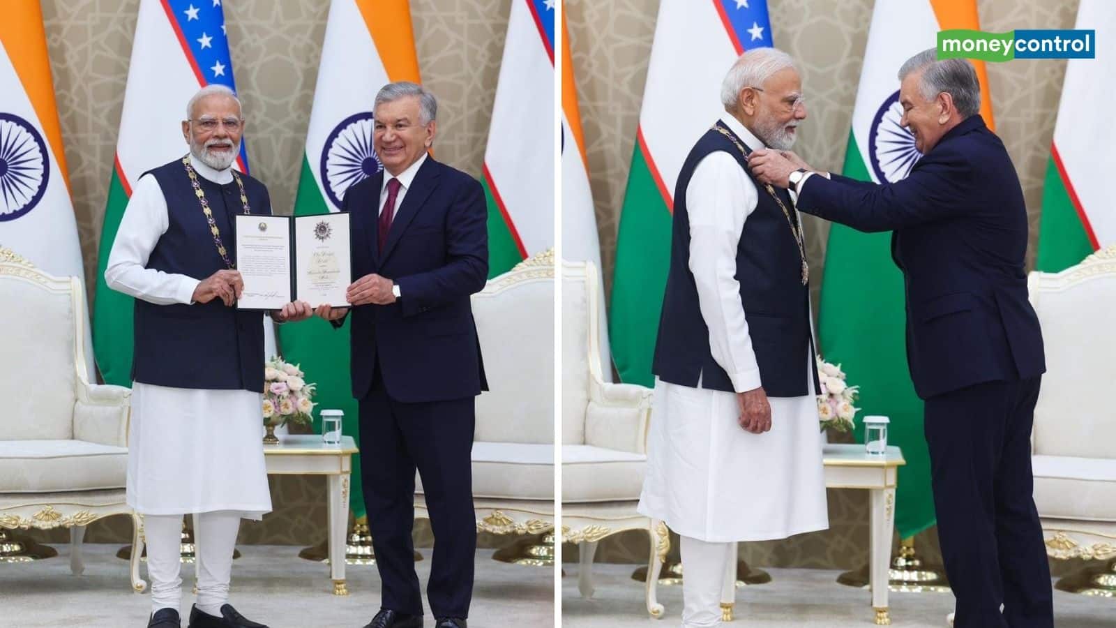 PM Modi in Uzbekistan: पीएम मोदी को उज्बेकिस्तान का सर्वोच्च नागरिक सम्मान, 36वें अंतरराष्ट्रीय पुरस्कार से सम्मानित PM Modi in Uzbekistan: पीएम मोदी को उज्बेकिस्तान का सर्वोच्च नागरिक सम्मान, 36वें अंतरराष्ट्रीय पुरस्कार से सम्मानित