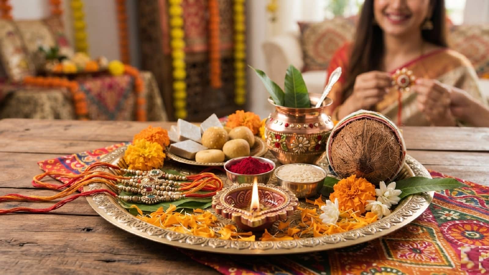 Rakhi Puja Thali Items: रक्षा बंधन पूजा की थाली में क्यों रखी जाती हैं ये 7 चीजें, जानें क्या हैं ये और इनका महत्व Rakhi Puja Thali Items: रक्षा बंधन पूजा की थाली में क्यों रखी जाती हैं ये 7 चीजें, जानें क्या हैं ये और इनका महत्व