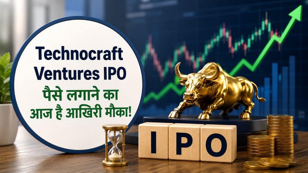 दमदार ऑर्डर बुक और 5x सब्सक्रिप्शन! Technocraft Ventures IPO में दांव लगाने से पहले देख लें लेटेस्ट GMP दमदार ऑर्डर बुक और 5x सब्सक्रिप्शन! Technocraft Ventures IPO में दांव लगाने से पहले देख लें लेटेस्ट GMP
