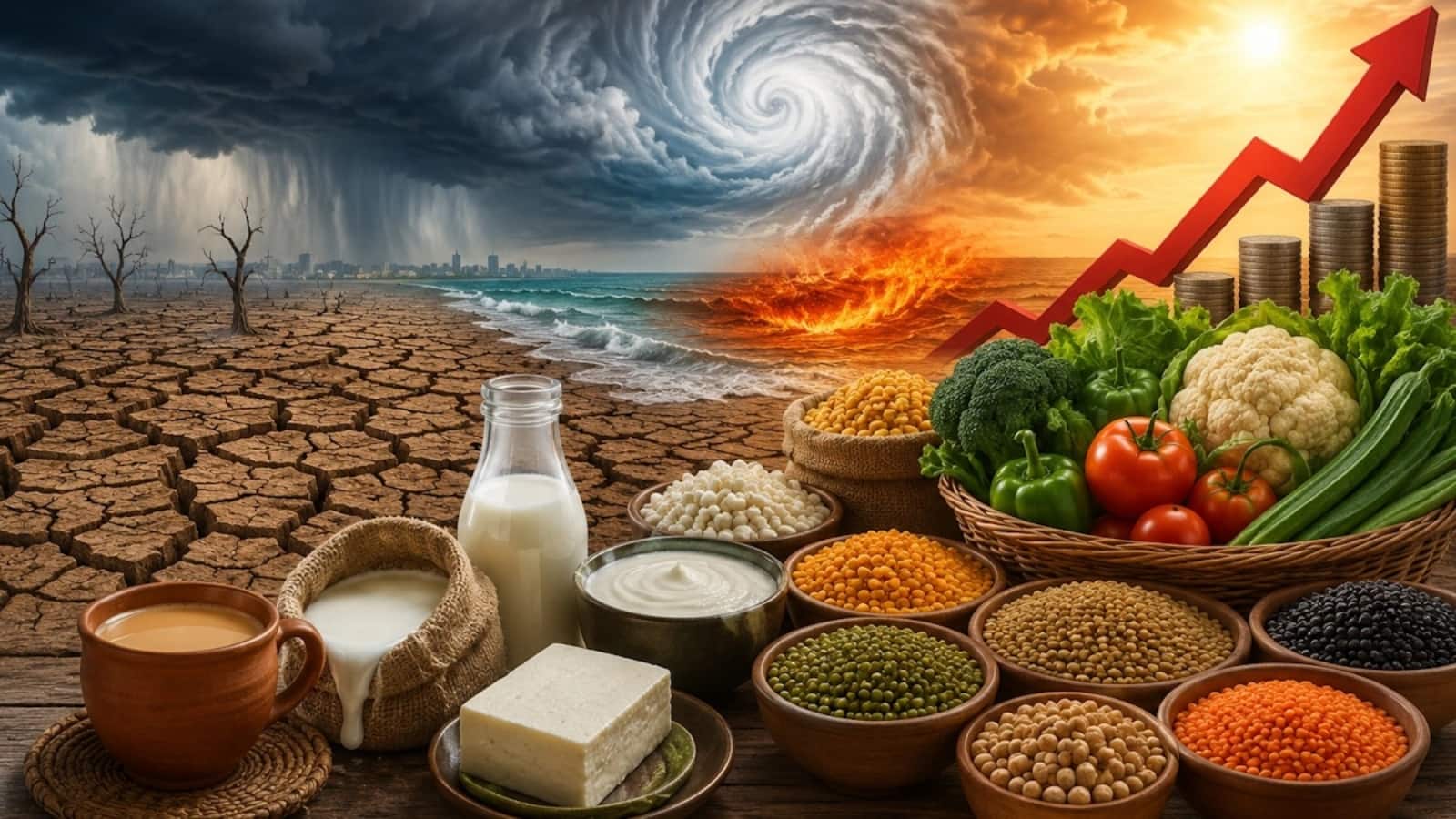 El Nino impact: भारत में अल नीनो और कमजोर मानसून का दोहरा वार! क्या बढ़ेंगे दाल, चावल और सब्जियों के दाम? El Nino impact: भारत में अल नीनो और कमजोर मानसून का दोहरा वार! क्या बढ़ेंगे दाल, चावल और सब्जियों के दाम?