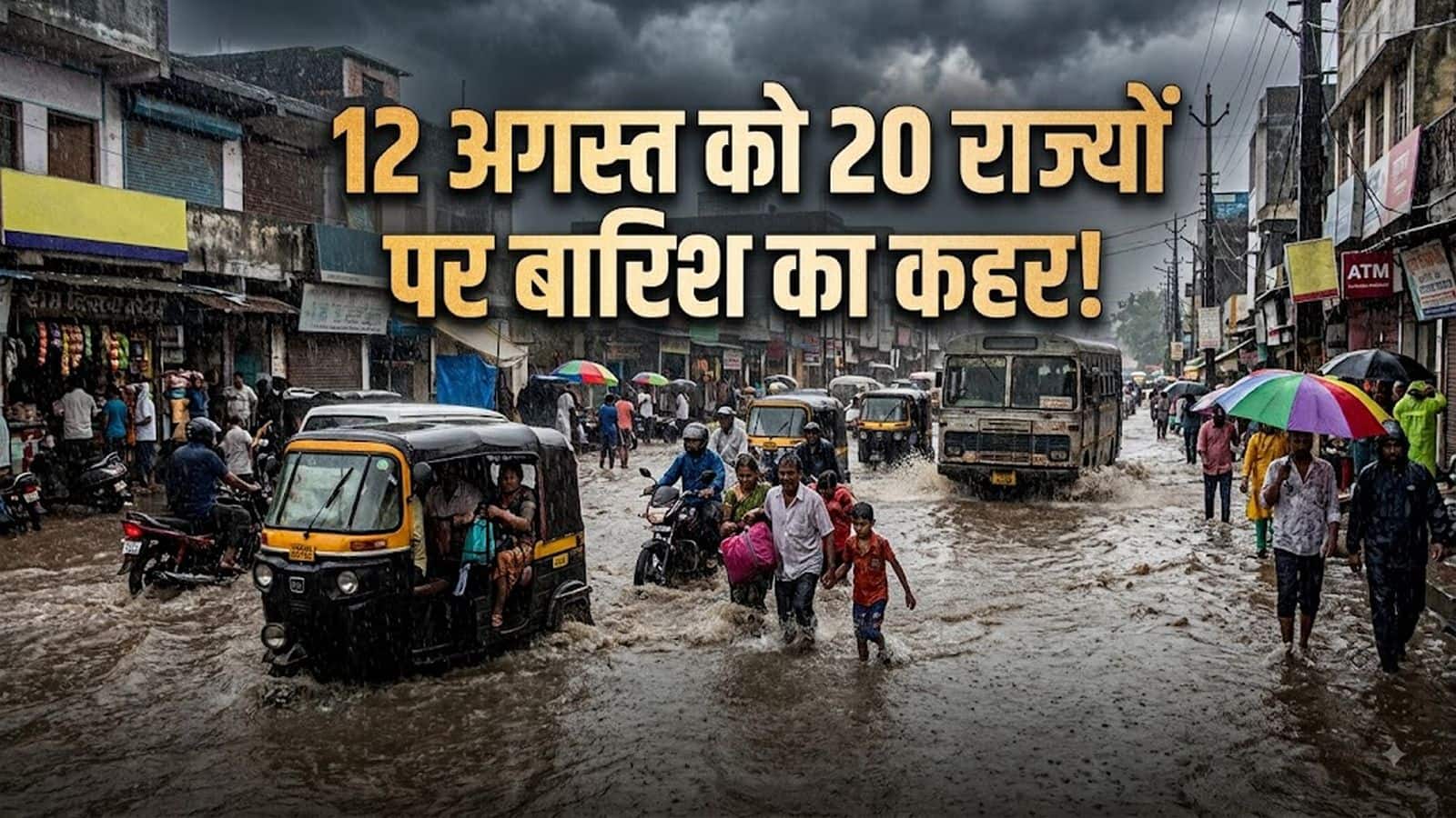 कल का मौसम: 12 अगस्त को ओडिशा-बंगाल-महाराष्ट्र, राजस्थान संग इन 20 राज्यों में भारी से बहुत भारी बारिश का अलर्ट! यहां होगी मूसलाधार बरसात कल का मौसम: 12 अगस्त को ओडिशा-बंगाल-महाराष्ट्र, राजस्थान संग इन 20 राज्यों में भारी से बहुत भारी बारिश का अलर्ट! यहां होगी मूसलाधार बरसात