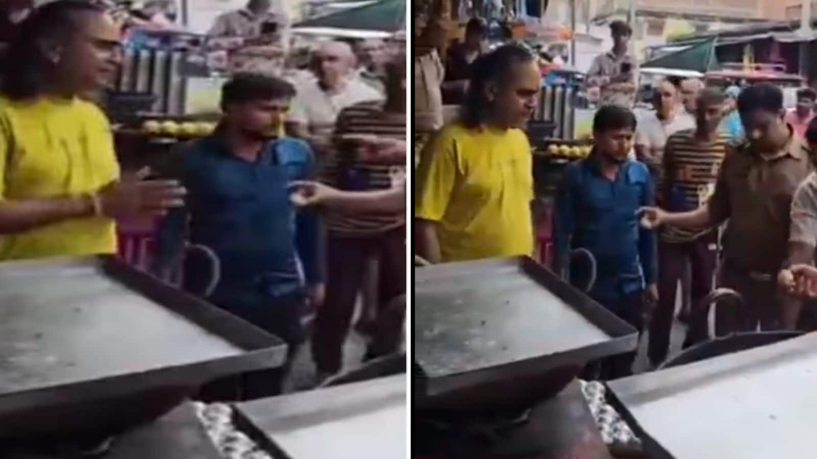 अपनी ही दुकान की मिठाई खाने से पीछे हटा दुकानदार, अधिकारी के सामने हाथ जोड़ने का VIDEO वायरल अपनी ही दुकान की मिठाई खाने से पीछे हटा दुकानदार, अधिकारी के सामने हाथ जोड़ने का VIDEO वायरल