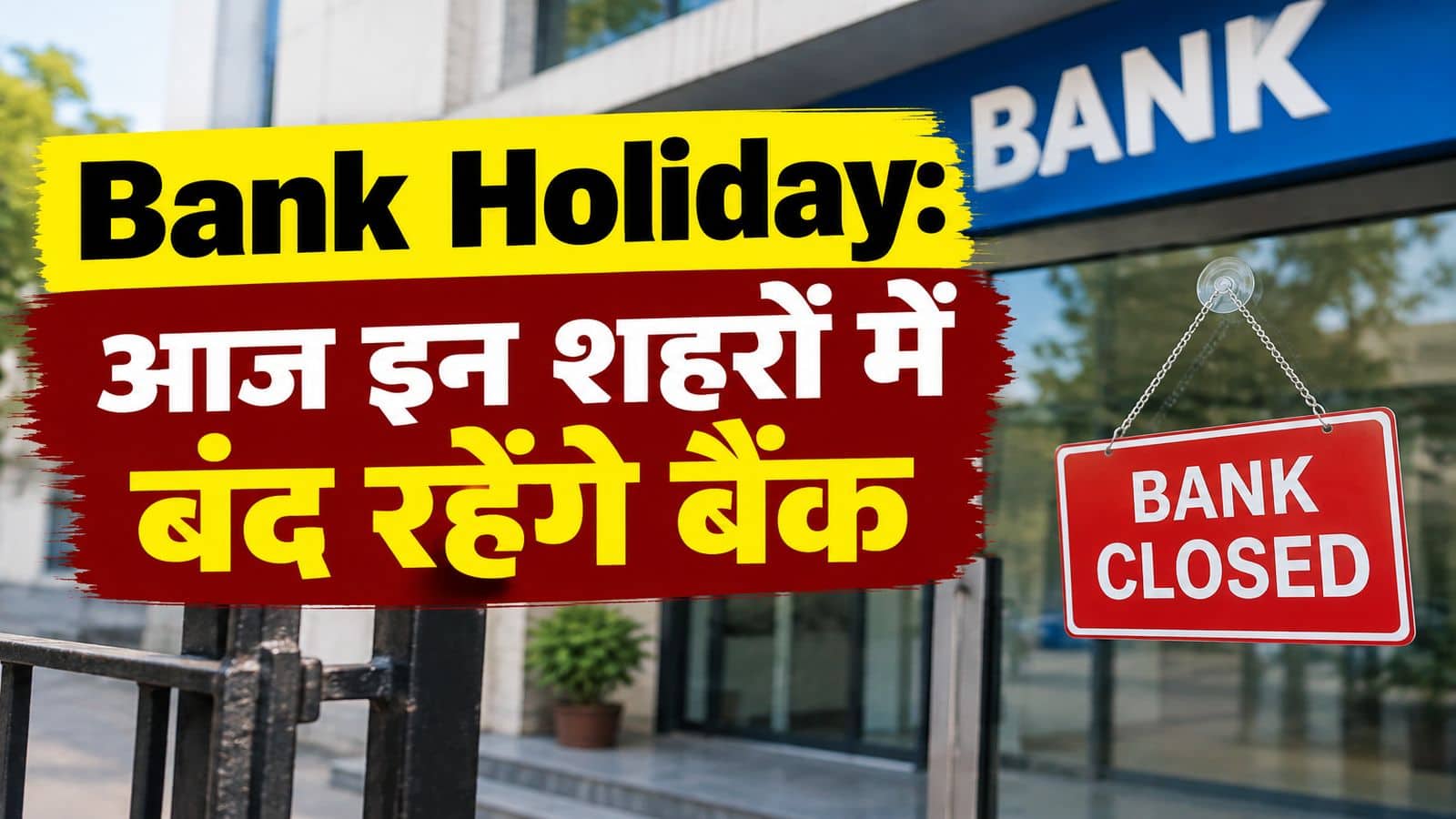 Bank Holiday: आज बुधवार 23 सितंबर को इन जगहों पर बंद रहेंगे बैंक, जानिए RBI ने क्यों दी है छुट्टी Bank Holiday: आज बुधवार 23 सितंबर को इन जगहों पर बंद रहेंगे बैंक, जानिए RBI ने क्यों दी है छुट्टी