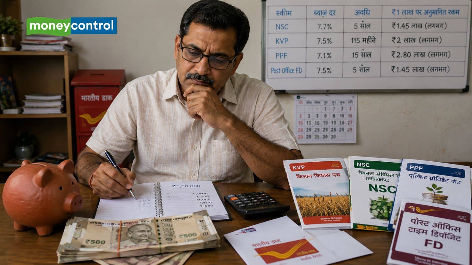 Government Scheme: ₹1 लाख किस सरकारी स्कीम में लगाएं? समझिए NSC, KVP, PPF और पोस्ट ऑफिस FD का पूरा हिसाब Government Scheme: ₹1 लाख किस सरकारी स्कीम में लगाएं? समझिए NSC, KVP, PPF और पोस्ट ऑफिस FD का पूरा हिसाब