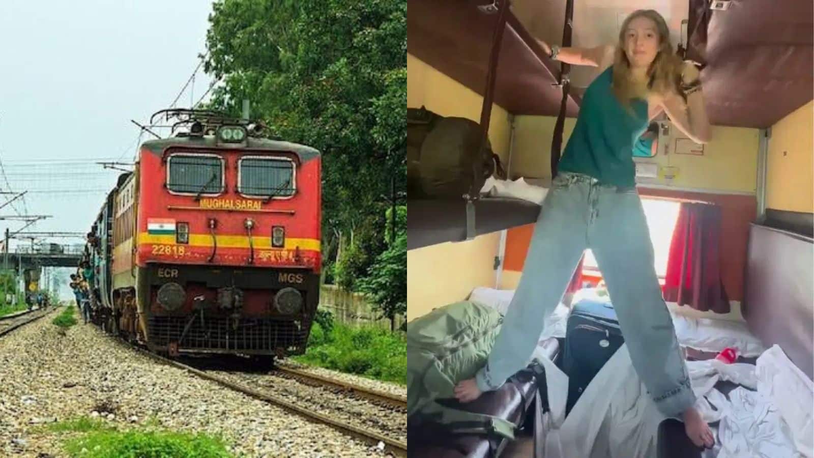 चलती ट्रेन की गैलरी में Yoga करने लगी विदेशी महिला! वीडियो वायरल होते ही सोशल मीडिया पर छिड़ी बहस चलती ट्रेन की गैलरी में Yoga करने लगी विदेशी महिला! वीडियो वायरल होते ही सोशल मीडिया पर छिड़ी बहस