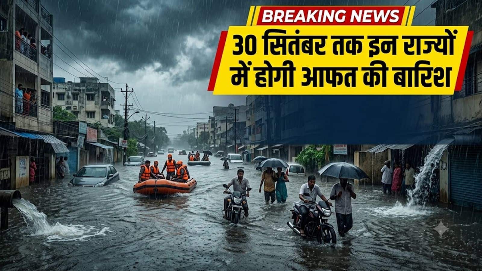 Weather Forecast: 30 सितंबर तक जारी रहेगा बरसात का दौर! इन राज्यों में होगी आफत की बारिश, जानें- दिल्ली और यूपी समेत पूरे देश का हाल Weather Forecast: 30 सितंबर तक जारी रहेगा बरसात का दौर! इन राज्यों में होगी आफत की बारिश, जानें- दिल्ली और यूपी समेत पूरे देश का हाल