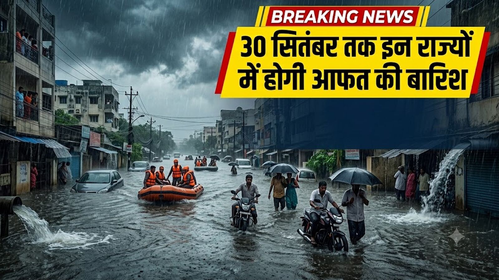 Weather Forecast: 30 सितंबर तक जारी रहेगा बरसात का दौर! इन राज्यों में होगी आफत की बारिश, जानें- दिल्ली और यूपी समेत पूरे देश का हाल
