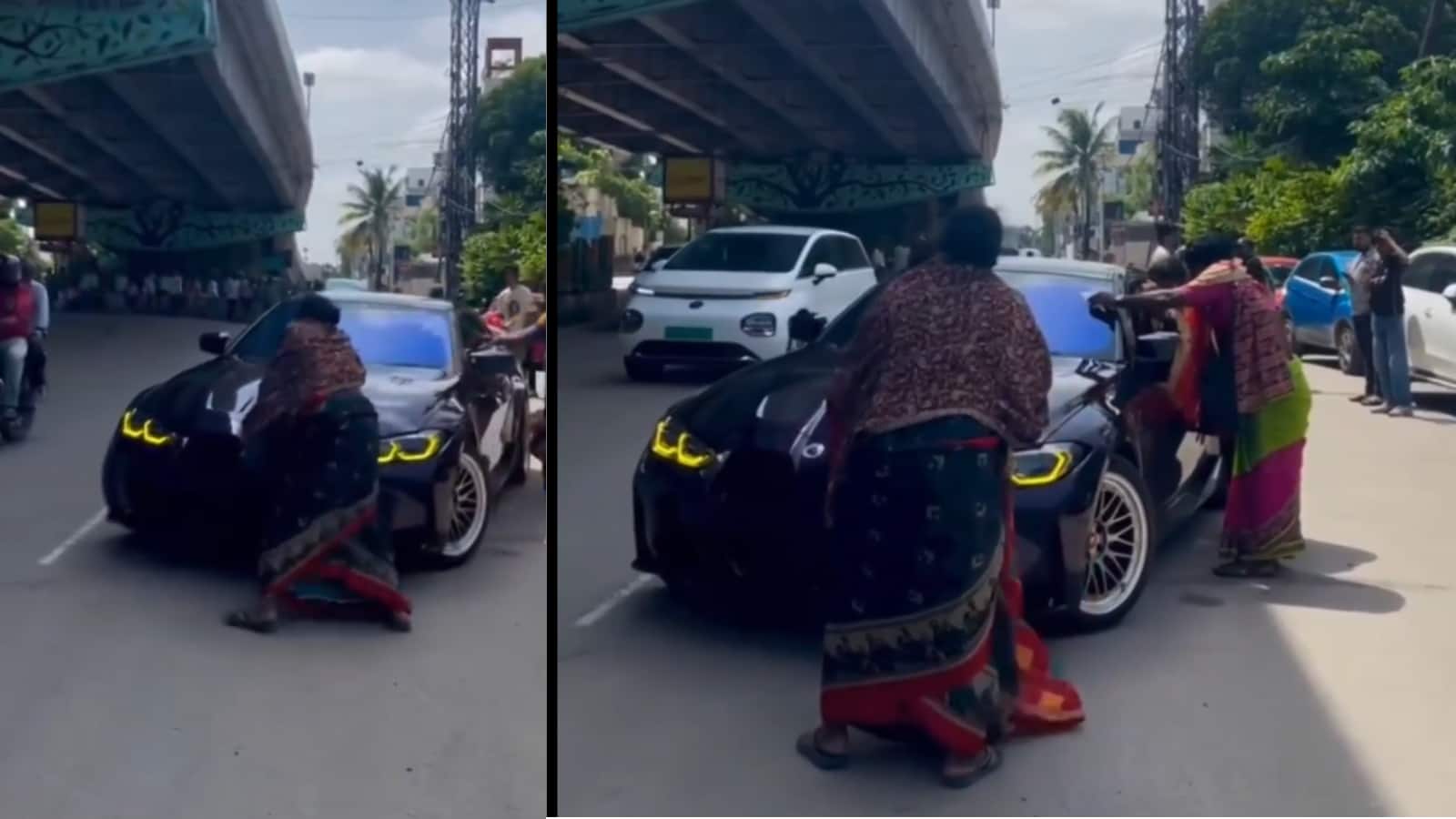 Video: नई BMW खरीदना पड़ा भारी! ट्रांसजेंडर समूह ने कार को चारों तरफ से घेरा, 2 लाख रुपये मांगने का दावा वायरल Video: नई BMW खरीदना पड़ा भारी! ट्रांसजेंडर समूह ने कार को चारों तरफ से घेरा, 2 लाख रुपये मांगने का दावा वायरल