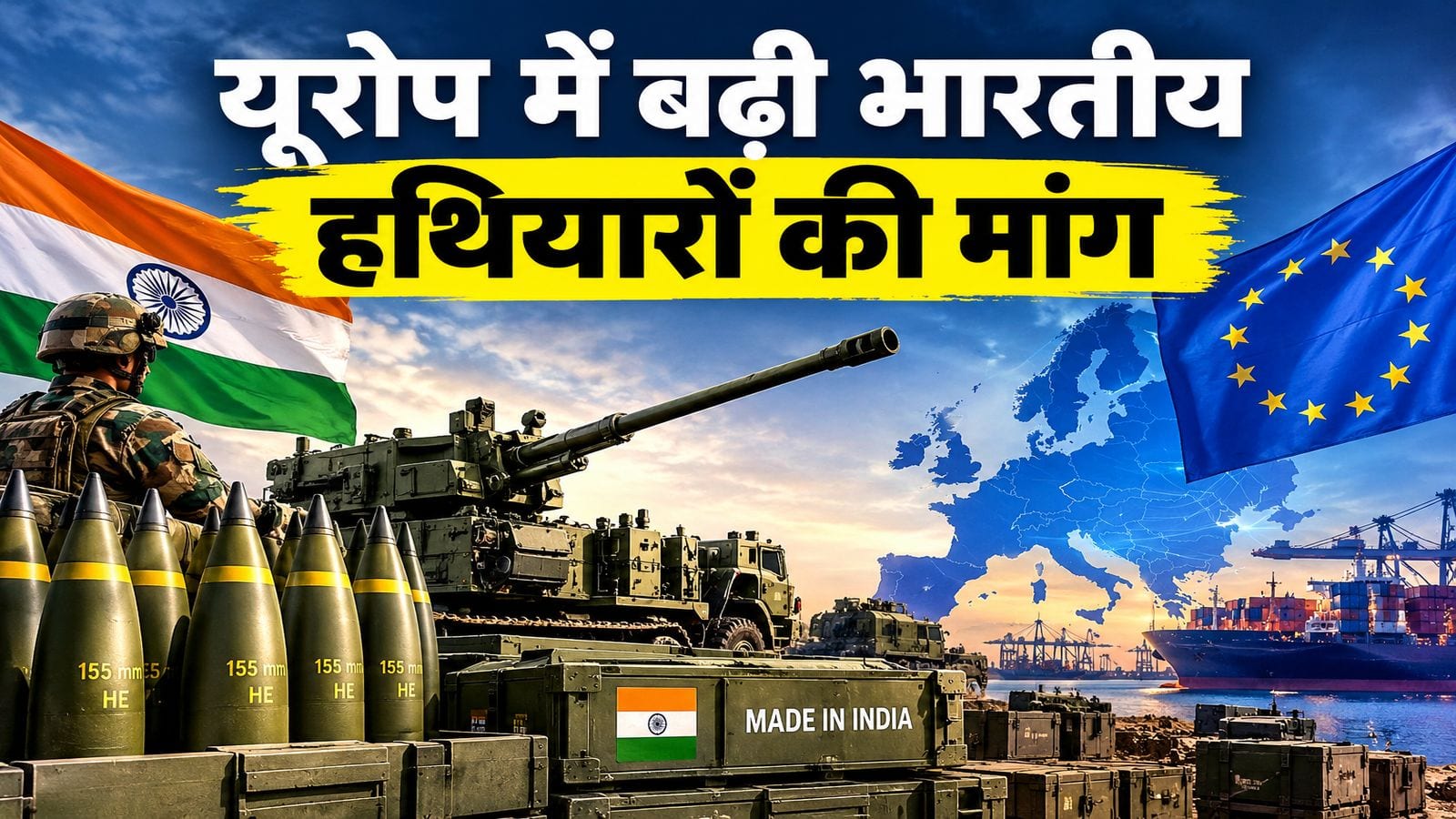 रक्षा निर्यात में भारत ने बनाया नया रिकॉर्ड, यूरोप में भारतीय गोला-बारूद की मांग में 1,600% की उछाल, 28वें से दूसरे नंबर पर पहुंचा India रक्षा निर्यात में भारत ने बनाया नया रिकॉर्ड, यूरोप में भारतीय गोला-बारूद की मांग में 1,600% की उछाल, 28वें से दूसरे नंबर पर पहुंचा India