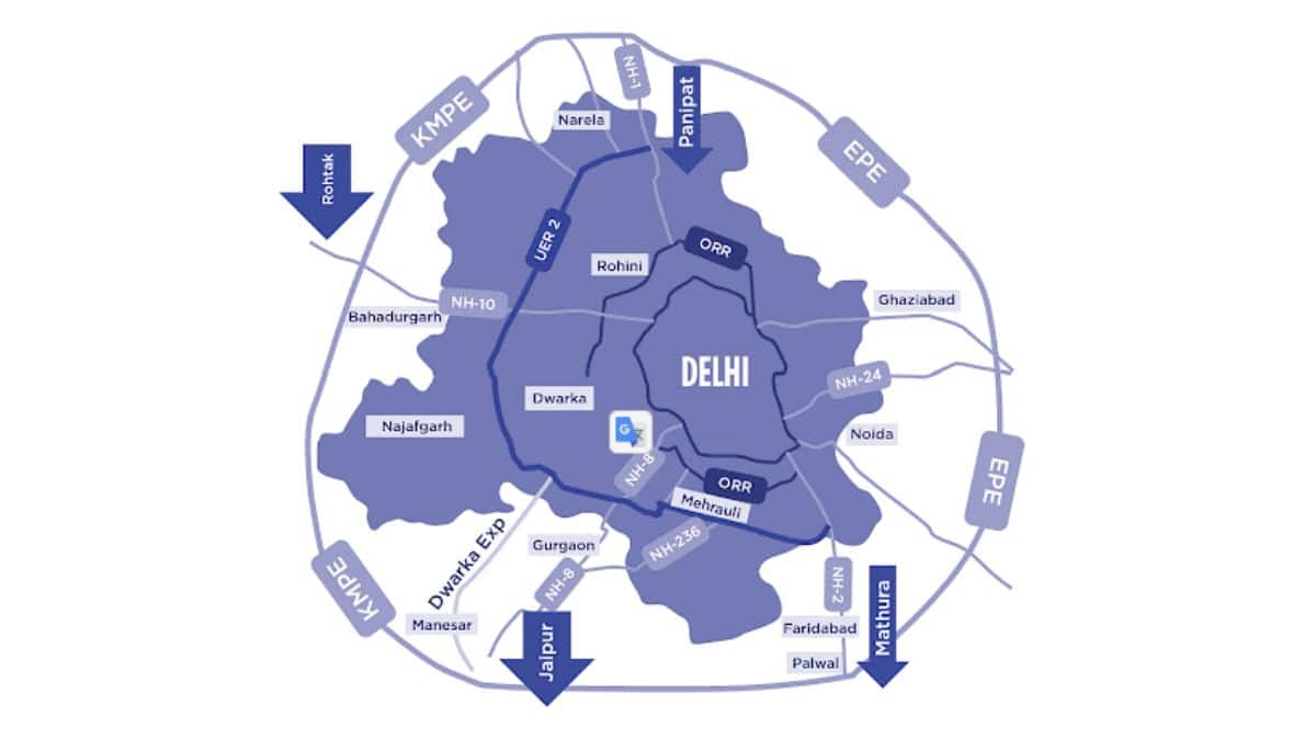Delhi Paster Plan: UER-2 के किनारे बनेगा 250 मीटर चौड़ा हाई डेंसिटी कॉरिडोर