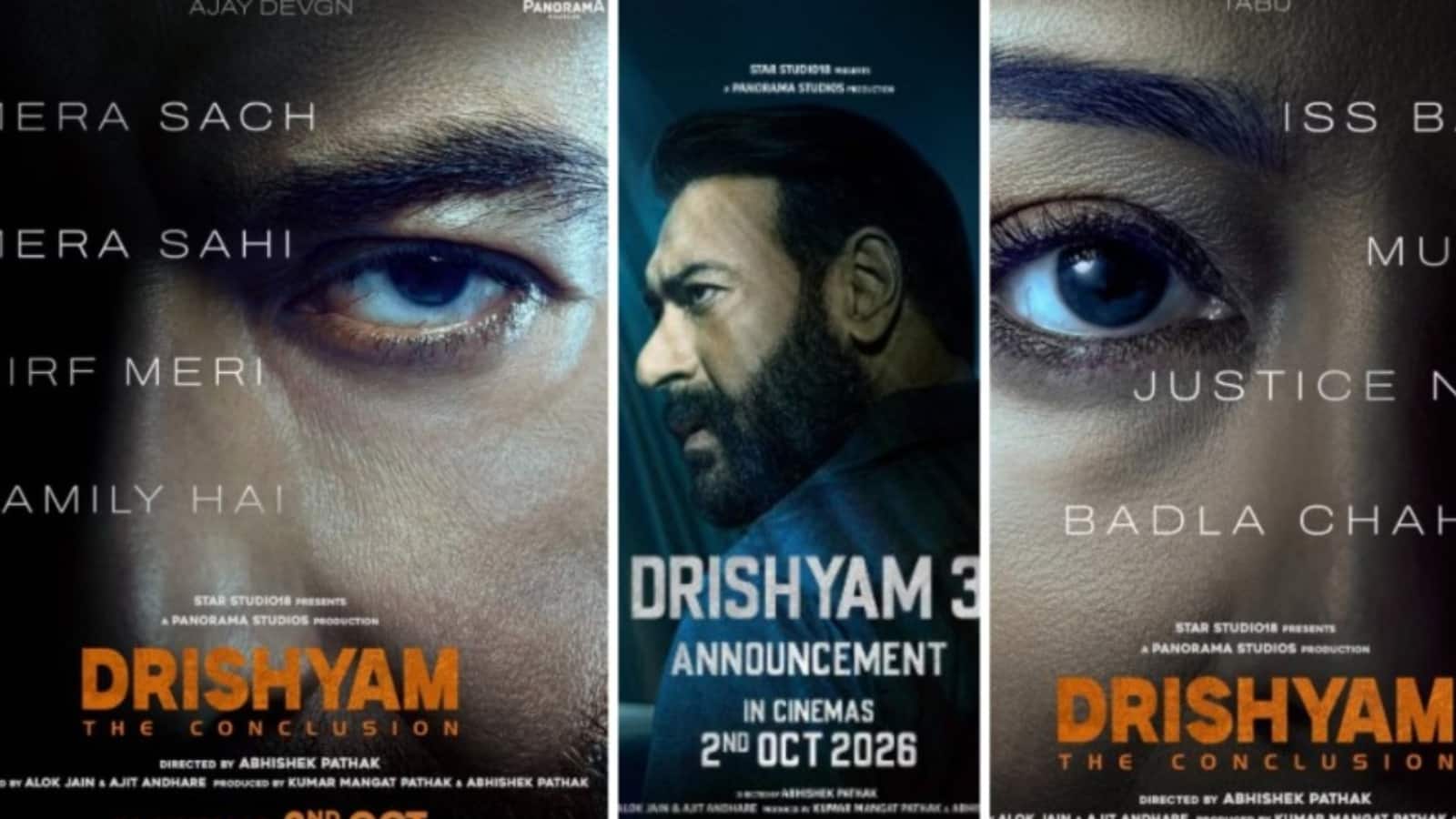 Drishyam 3 box office collection day 10: अजय देवगन स्टारर ने रविवार को मचाई गदर, 300 करोड़ का आंकड़ा किया पार Drishyam 3 box office collection day 10: अजय देवगन स्टारर ने रविवार को मचाई गदर, 300 करोड़ का आंकड़ा किया पार