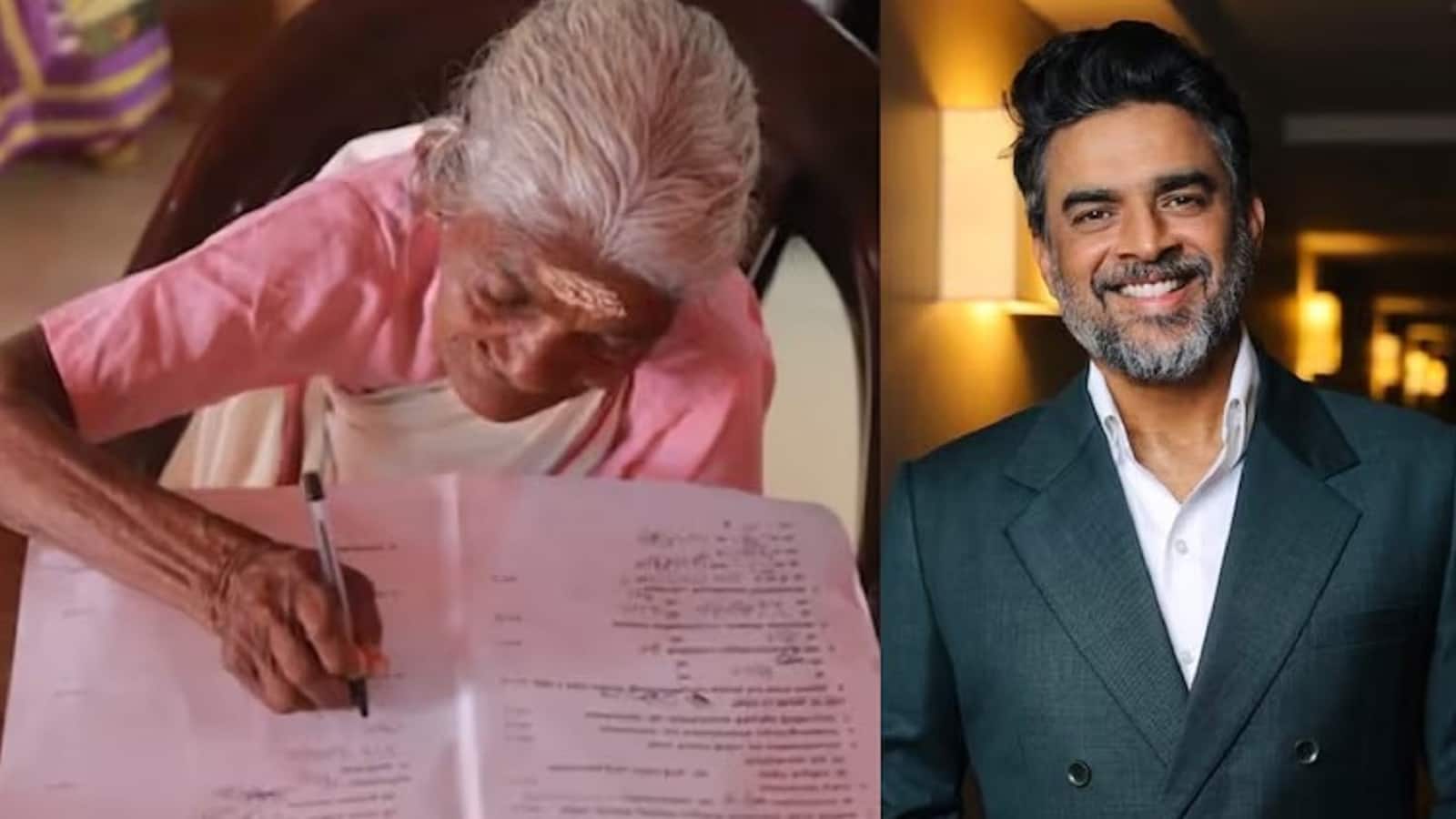 केरल की कार्तियानी अम्मा की कहानी से इंप्रेस आर माधवन ने पोस्ट किया Video, 96 साल की उम्र में लिटरेसी एक्जाम में हासिल किए 100 में 98 नंबर केरल की कार्तियानी अम्मा की कहानी से इंप्रेस आर माधवन ने पोस्ट किया Video, 96 साल की उम्र में लिटरेसी एक्जाम में हासिल किए 100 में 98 नंबर