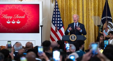 Joe Biden Diwali celebration: અમેરિકી રાષ્ટ્રપતિ જો બાયડને ‘વ્હાઈટ હાઉસ' ખાતે ઉજવ્યો દિવાળીનો તહેવાર, પ્રગટાવ્યા દીવા