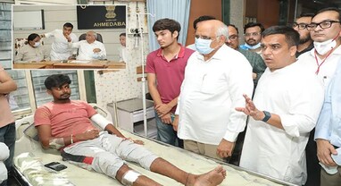 અમદાવાદ પ્લેન ક્રેશ: CM ભૂપેન્દ્ર પટેલે અસારવા સિવિલ હોસ્પિટલ પહોંચી ઇજાગ્રસ્તોના પૂછ્યા ખબર-અંતર