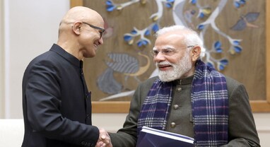 ભારતમાં AI ક્રાંતિ: માઈક્રોસોફ્ટ 1.5 લાખ કરોડનું રોકાણ કરશે, સત્ય નડેલા અને PM મોદી વચ્ચે થઈ મહત્વની બેઠક ભારતમાં AI ક્રાંતિ: માઈક્રોસોફ્ટ 1.5 લાખ કરોડનું રોકાણ કરશે, સત્ય નડેલા અને PM મોદી વચ્ચે થઈ મહત્વની બેઠક